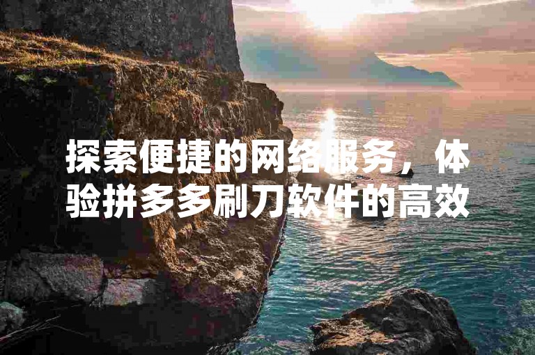 探索便捷的网络服务，体验拼多多刷刀软件的高效与qq访客每日免费增长的魅力。