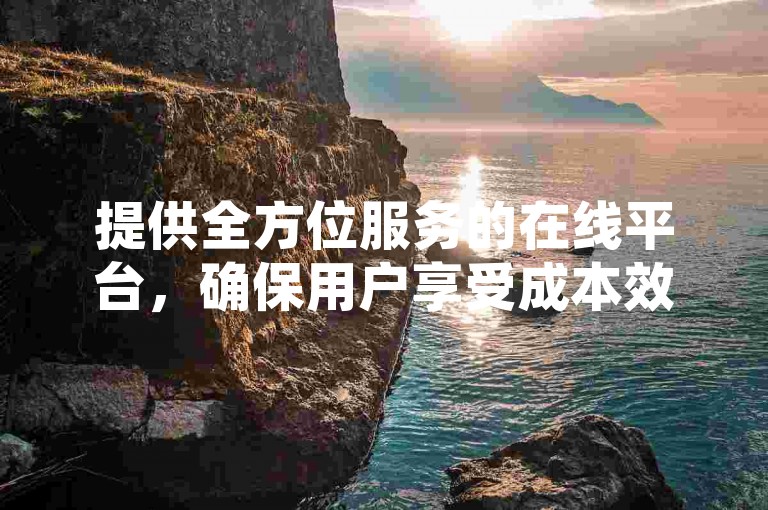 提供全方位服务的在线平台，确保用户享受成本效益最高的解决方案。