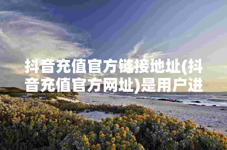 抖音充值官方链接地址(抖音充值官方网址)是用户进行虚拟货币购买与账户余额补充的正规网络通道。