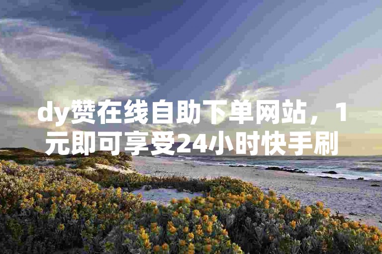 dy赞在线自助下单网站，1元即可享受24小时快手刷粉服务。
