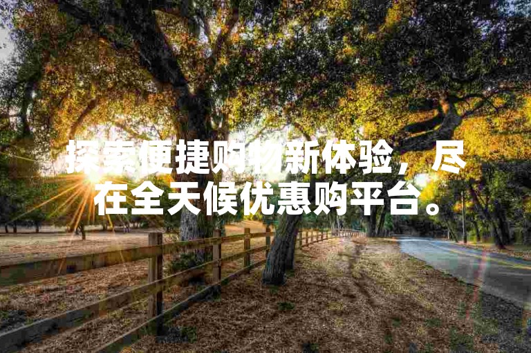 探索便捷购物新体验，尽在全天候优惠购平台。