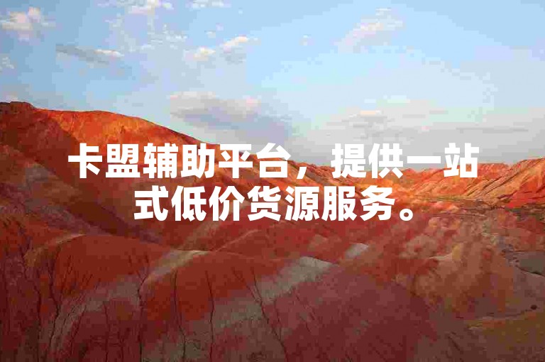 卡盟辅助平台，提供一站式低价货源服务。