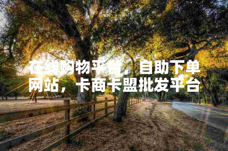 在线购物平台，自助下单网站，卡商卡盟批发平台。