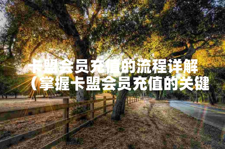 卡盟会员充值的流程详解（掌握卡盟会员充值的关键步骤和策略）。