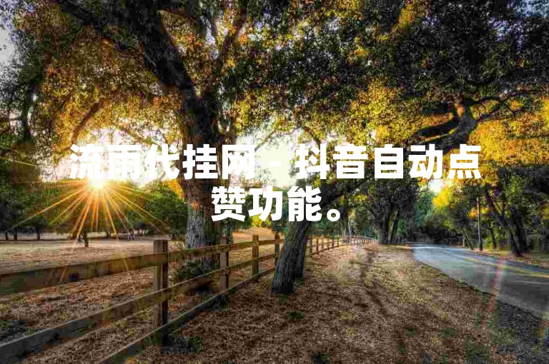 流雨代挂网 - 抖音自动点赞功能。