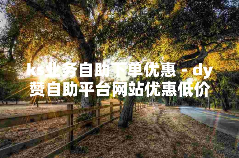 ks业务自助下单优惠 - dy赞自助平台网站优惠低价