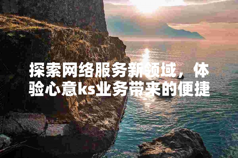 探索网络服务新领域，体验心意ks业务带来的便捷与高效，抖音播放量提升尽在掌握。