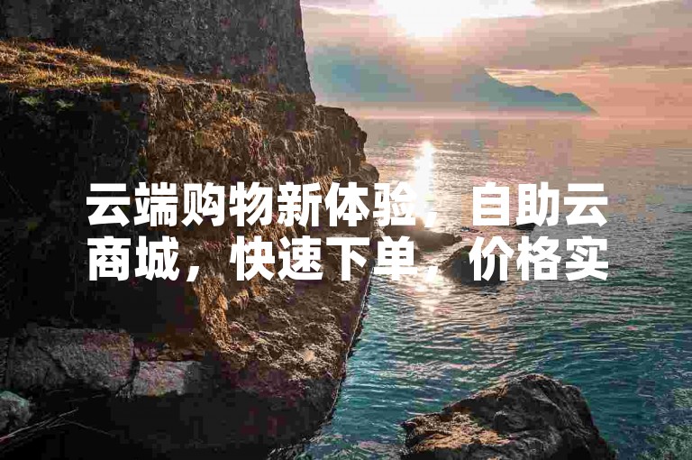 云端购物新体验，自助云商城，快速下单，价格实惠。