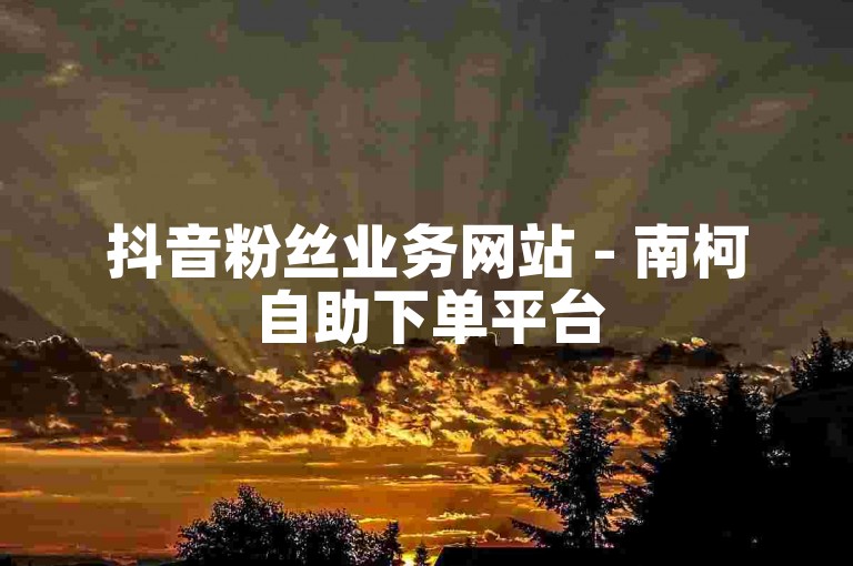抖音粉丝业务网站 - 南柯自助下单平台