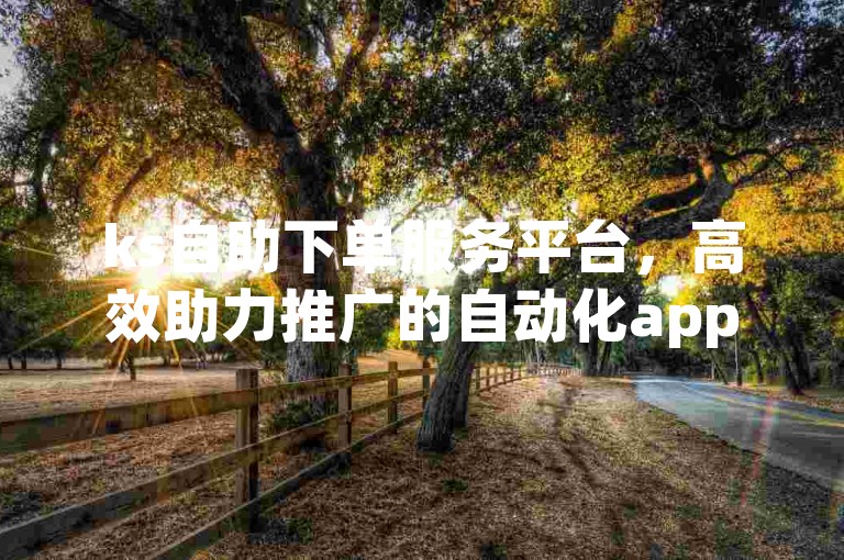 ks自助下单服务平台，高效助力推广的自动化app。