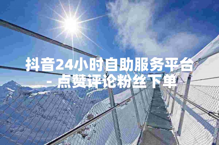 抖音24小时自助服务平台 - 点赞评论粉丝下单