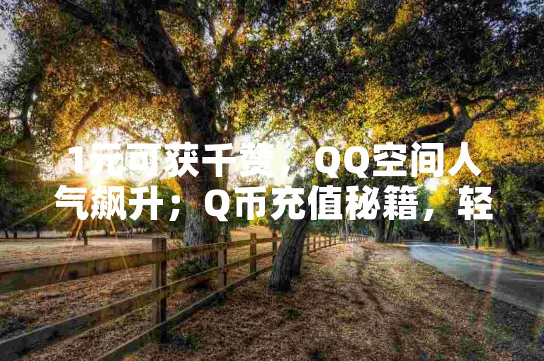1元可获千赞，QQ空间人气飙升；Q币充值秘籍，轻松获取游戏货币；快手账号低价购，KS平台直播互动。
