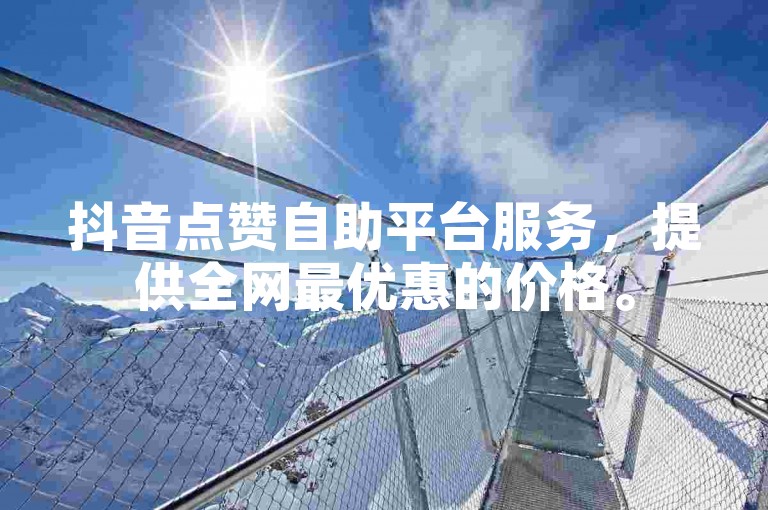 抖音点赞自助平台服务，提供全网最优惠的价格。