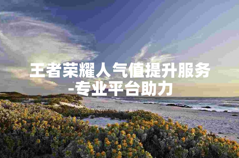 王者荣耀人气值提升服务-专业平台助力