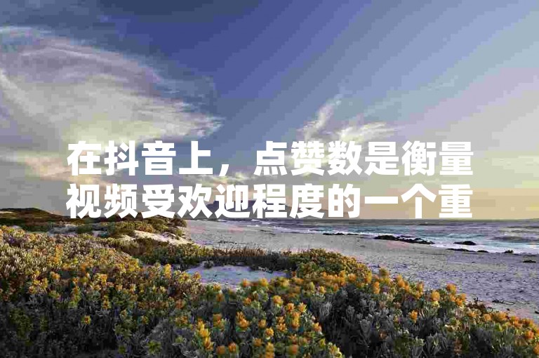 在抖音上，点赞数是衡量视频受欢迎程度的一个重要指标。
