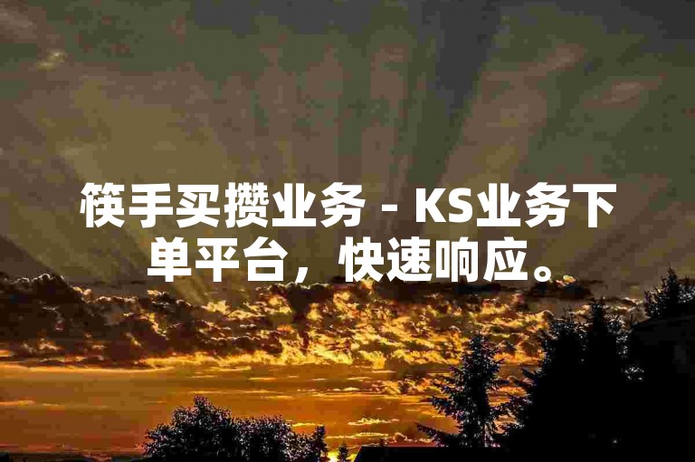筷手买攒业务 - KS业务下单平台，快速响应。