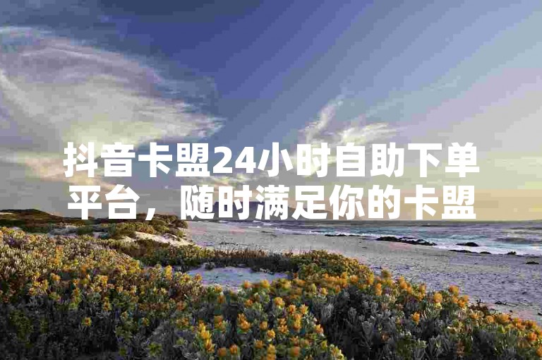 抖音卡盟24小时自助下单平台，随时满足你的卡盟需求，让抖音之旅更加顺畅。