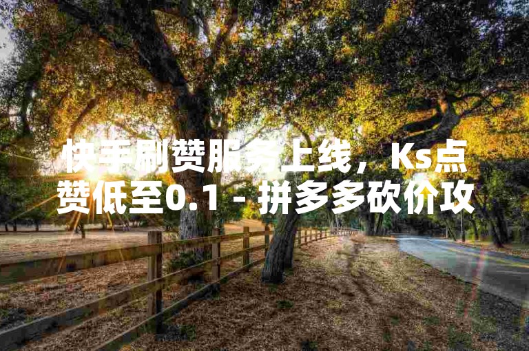 快手刷赞服务上线，Ks点赞低至0.1 - 拼多多砍价攻略 - 抖音点赞自助平台