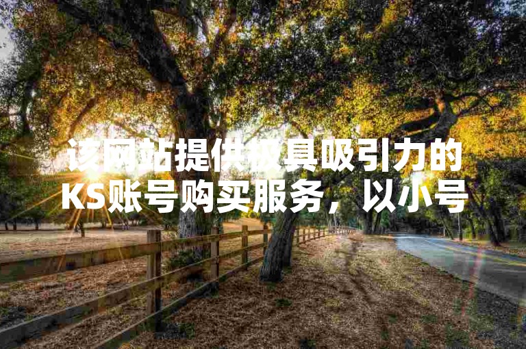 该网站提供极具吸引力的KS账号购买服务，以小号网的形式存在，是一个低价发卡的优质平台，覆盖全网下单业务，并自豪地宣称为最经济的KS业务免费下单平台。