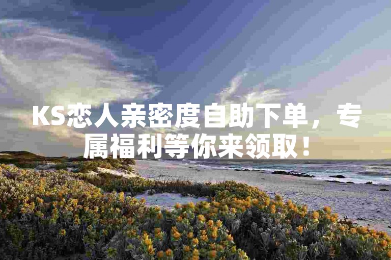 KS恋人亲密度自助下单，专属福利等你来领取！