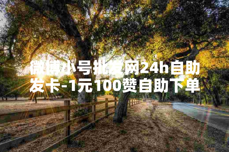 微博小号批发网24h自助发卡-1元100赞自助下单网站，提供便捷的服务。