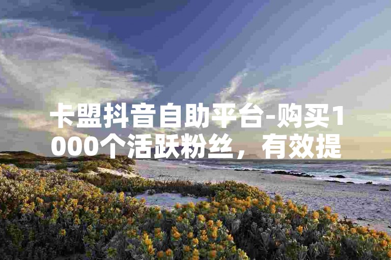 卡盟抖音自助平台-购买1000个活跃粉丝，有效提升关注度。