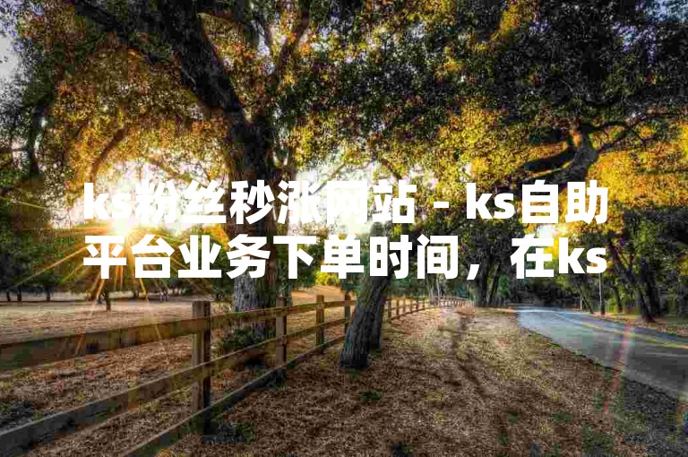 ks粉丝秒涨网站 - ks自助平台业务下单时间，在ks自助平台，粉丝数量瞬间激增的奇迹，只需轻松下单即可实现。