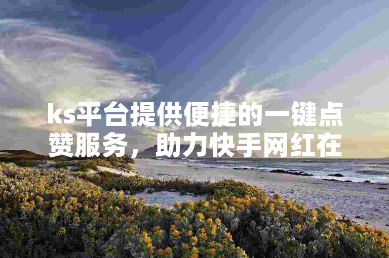 ks平台提供便捷的一键点赞服务，助力快手网红在微信上获得更多关注。