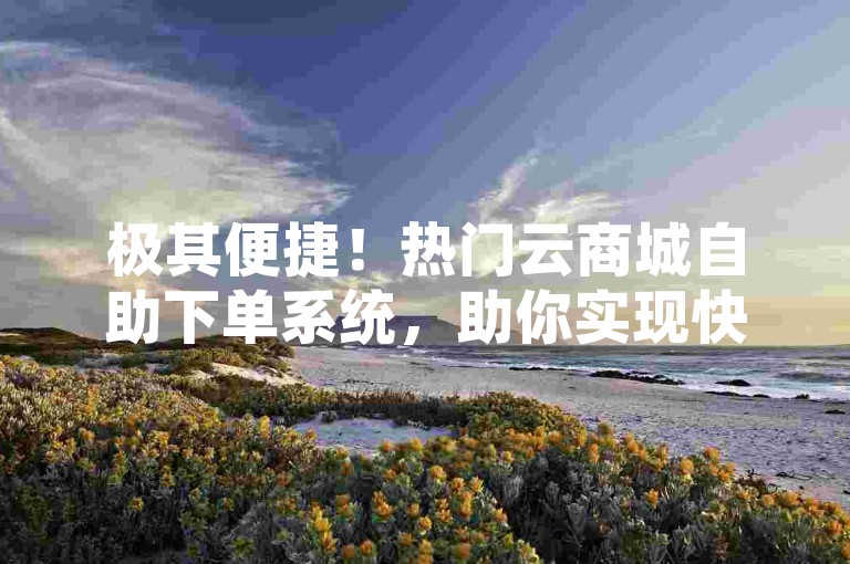 极其便捷！热门云商城自助下单系统，助你实现快捷舒适的网上购物之旅。