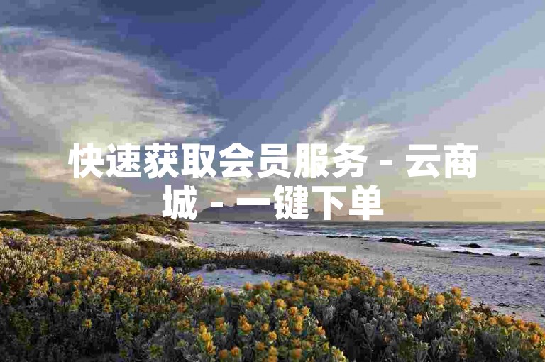 快速获取会员服务 - 云商城 - 一键下单