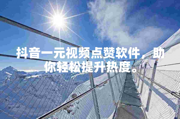 抖音一元视频点赞软件，助你轻松提升热度。