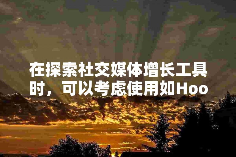 在探索社交媒体增长工具时，可以考虑使用如Hootsuite或Buffer这类多功能的社交媒体管理平台来增强快手和抖音账号的影响力及粉丝互动。