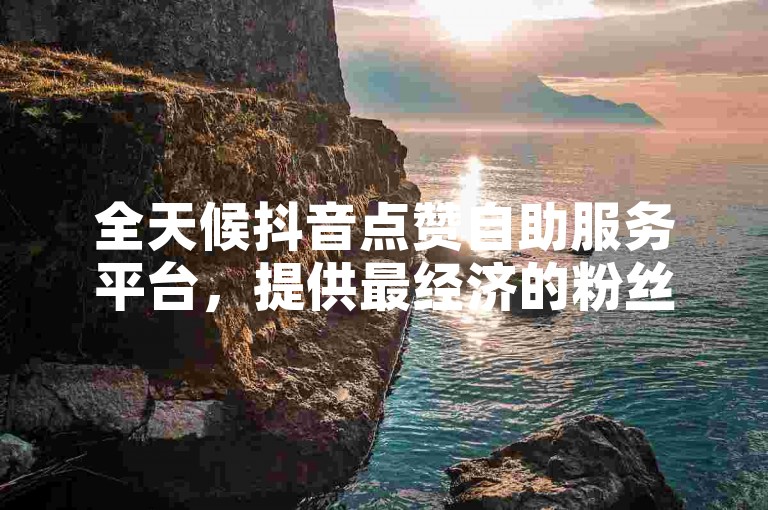 全天候抖音点赞自助服务平台，提供最经济的粉丝增长方案。