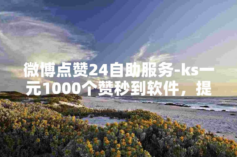 微博点赞24自助服务-ks一元1000个赞秒到软件，提供快速、便捷的点赞服务。