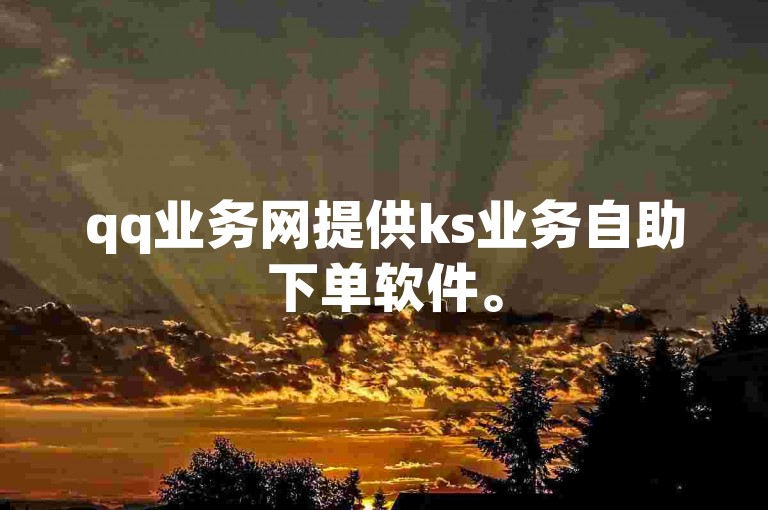 qq业务网提供ks业务自助下单软件。