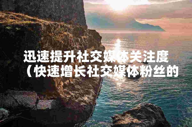 迅速提升社交媒体关注度（快速增长社交媒体粉丝的实用策略）。