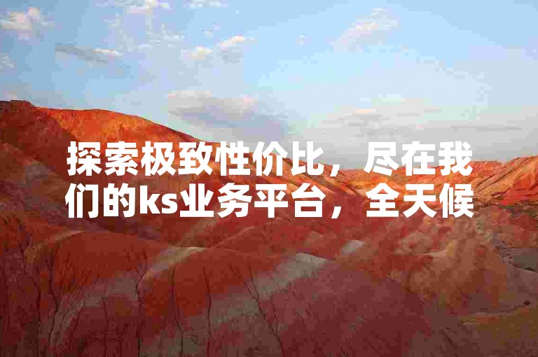 探索极致性价比，尽在我们的ks业务平台，全天候秒单服务等你来体验！