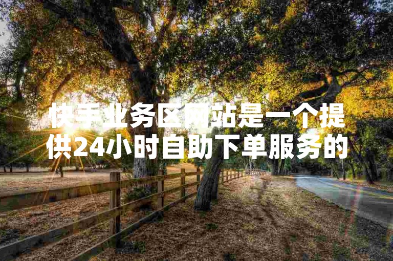 快手业务区网站是一个提供24小时自助下单服务的平台，用户可以在这里便捷地处理各种业务。