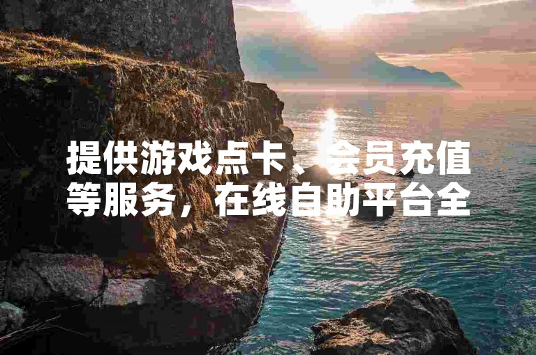 提供游戏点卡、会员充值等服务，在线自助平台全天候开放。