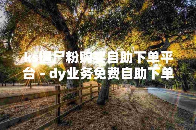 ks僵尸粉购买自助下单平台 - dy业务免费自助下单平台下载