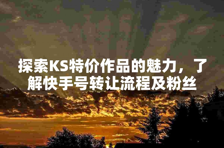探索KS特价作品的魅力，了解快手号转让流程及粉丝增长秘诀，尽在专业充值平台。
