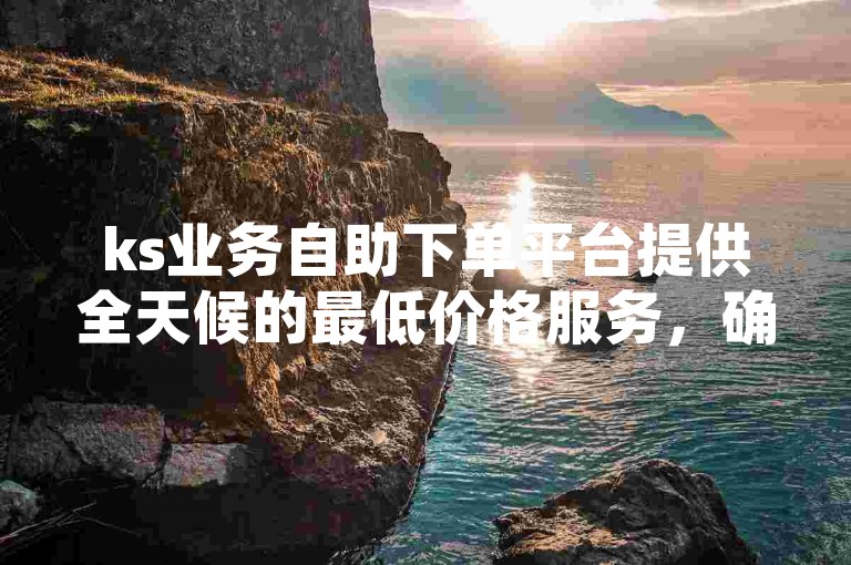 ks业务自助下单平台提供全天候的最低价格服务，确保用户随时可以享受到成本效益高的下单体验。