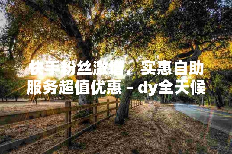 快手粉丝激增，实惠自助服务超值优惠 - dy全天候下单平台 - 网络名人全天候订单助手畅游无限