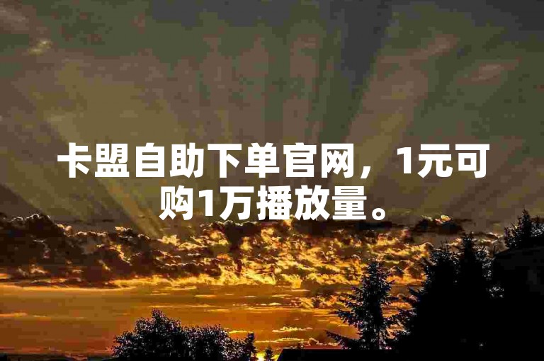 卡盟自助下单官网，1元可购1万播放量。