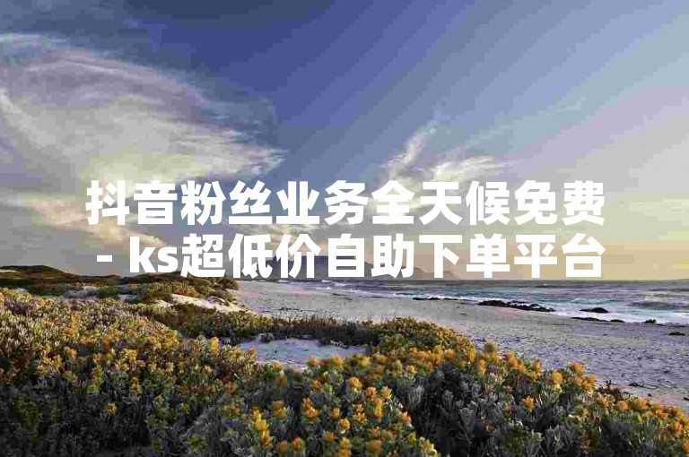 抖音粉丝业务全天候免费 - ks超低价自助下单平台微信荆