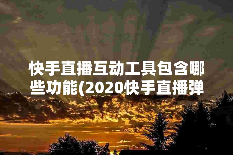 快手直播互动工具包含哪些功能(2020快手直播弹幕助手)
