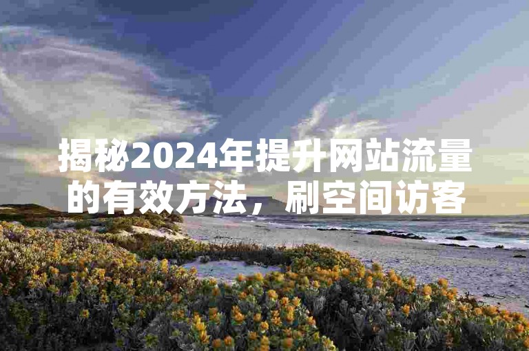 揭秘2024年提升网站流量的有效方法，刷空间访客人数的最新技巧！