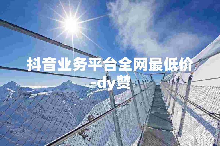 抖音业务平台全网最低价-dy赞