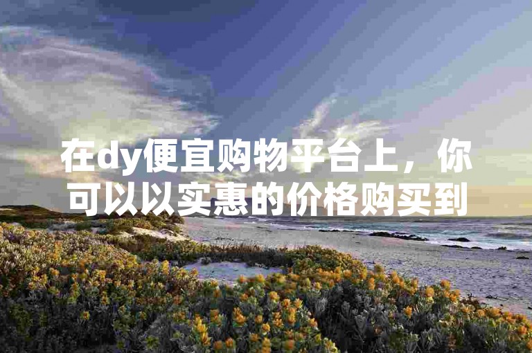 在dy便宜购物平台上，你可以以实惠的价格购买到心仪的商品。
