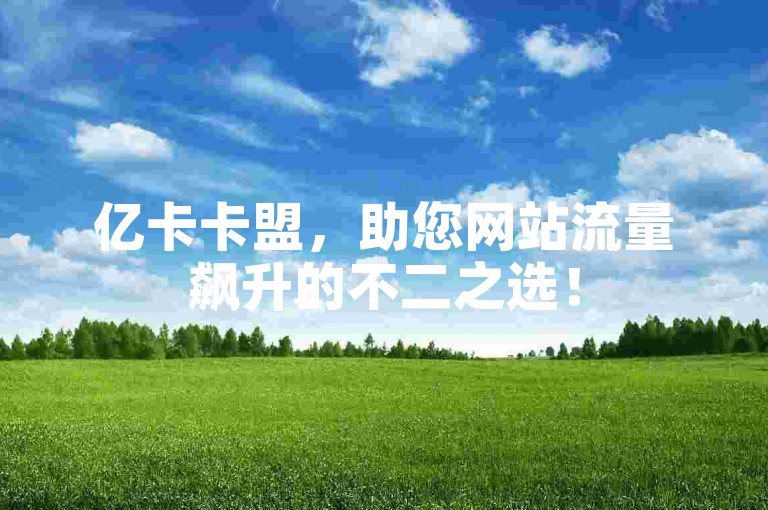 亿卡卡盟，助您网站流量飙升的不二之选！